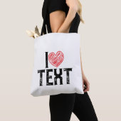 IK HEB HET OVER RED HEART DESIGN TOTE BAG (Dichtbij)