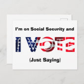 Ik heb het over sociale zekerheid en ik stem briefkaart (Voorkant / Achterkant)