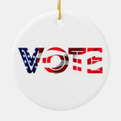 Ik heb het over sociale zekerheid en ik stem keramisch ornament (Achterkant)