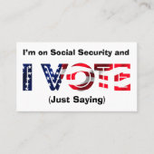 Ik heb het over sociale zekerheid en ik stem visitekaartje (Voorkant)