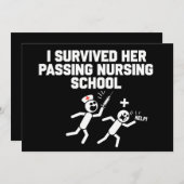 Ik heb het overleefd dat ze de verpleegstersopleid kaart (Voorkant / Achterkant)