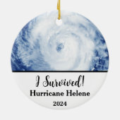 Ik heb het overleefd! Orkaan Helene 2024 Keramisch Ornament (Achterkant)