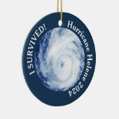Ik heb het overleefd! Orkaan Helene 2024 Keramisch Ornament (Rechts)