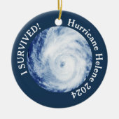 Ik heb het overleefd! Orkaan Helene 2024 Keramisch Ornament (Voorkant)