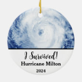 Ik heb het overleefd! Orkaan Milton 2024 Keramisch Ornament (Achterkant)