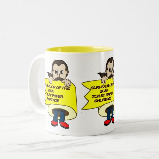 Ik heb het overleefd tweekleurige koffiemok (Voorkant links)