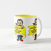 Ik heb het overleefd tweekleurige koffiemok (Voorkant rechts)