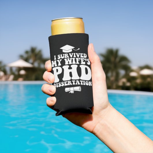 Ik heb het proefschrift van mijn vrouw overleefd seltzer blikjeskoeler (Insitu Zwembad)