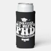 Ik heb het proefschrift van mijn vrouw overleefd seltzer blikjeskoeler (Seltzer Voorkant)