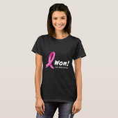 Ik heb het Shirt borstkanker gewonnen! Wit lint vo (Voorkant volledig)