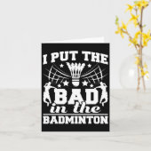 Ik heb het slechte in de badmintonspeler Shuttle B Kaart (Gele Bloem)
