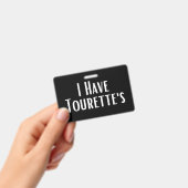 Ik heb het syndroom van Tourette Badge (Handheld)