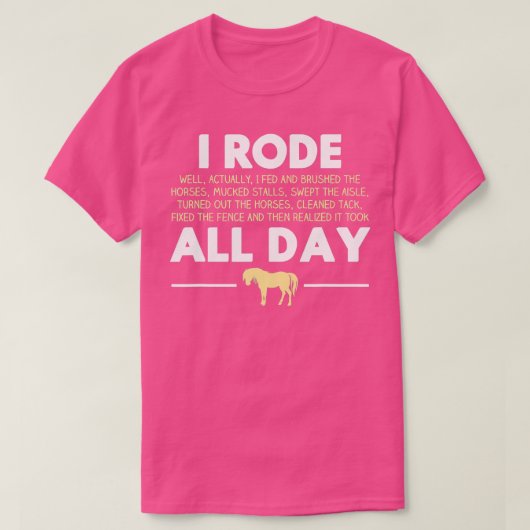 Ik heb het T-shirt met alle paarden voor de hele d (Design voorkant)