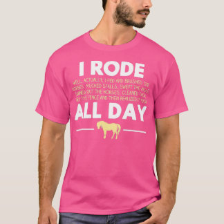 Ik heb het T-shirt met alle paarden voor de hele d