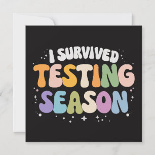 Ik heb het testseizoen overleefd School humor Bedankkaart