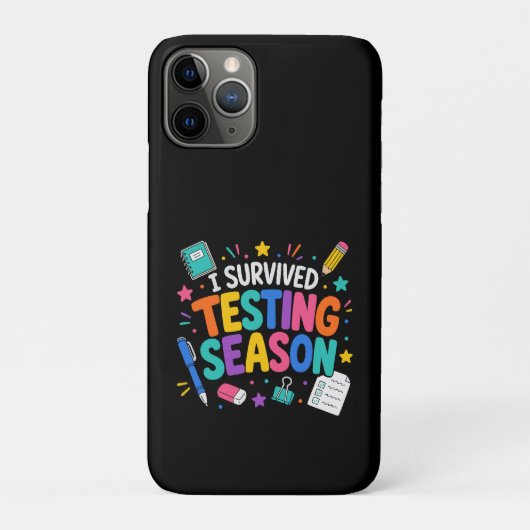 Ik heb het testseizoen overleefd School humor Case-Mate iPhone Case (Achterkant)