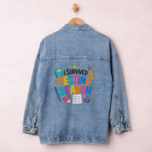 Ik heb het testseizoen overleefd School humor Denim Jacket (Hangar)