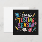 Ik heb het testseizoen overleefd School humor Kaart (Voorkant / Achterkant)