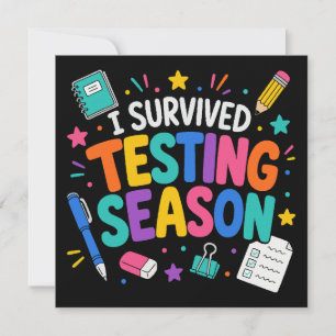 Ik heb het testseizoen overleefd School humor Kaart