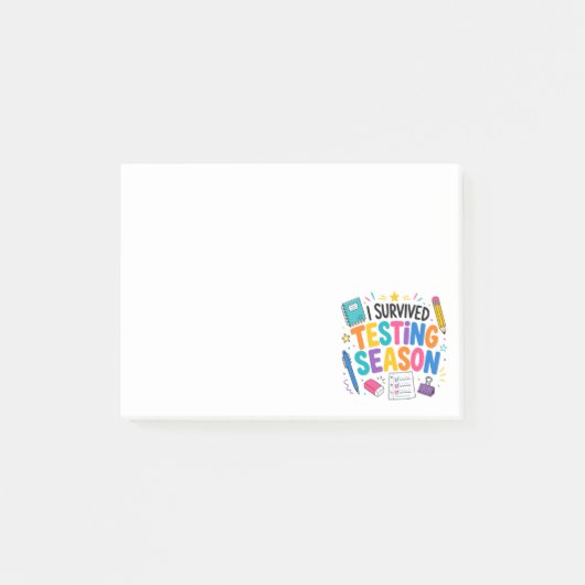 Ik heb het testseizoen overleefd School humor Post-it® Notes (Voorkant)