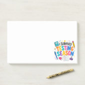 Ik heb het testseizoen overleefd School humor Post-it® Notes (Op bureau)