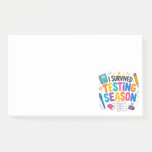 Ik heb het testseizoen overleefd School humor Post-it® Notes