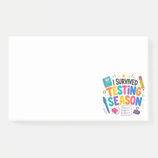 Ik heb het testseizoen overleefd School humor Post-it® Notes (Voorkant)