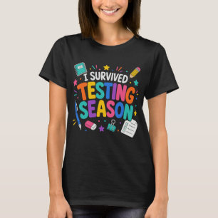 Ik heb het testseizoen overleefd Schoolhumor T-shirt