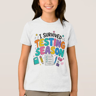 Ik heb het testseizoen overleefd Schoolhumor Tri-Blend Shirt