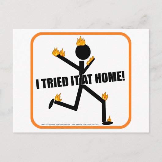 Ik heb het thuis geprobeerd. briefkaart (Voorkant)