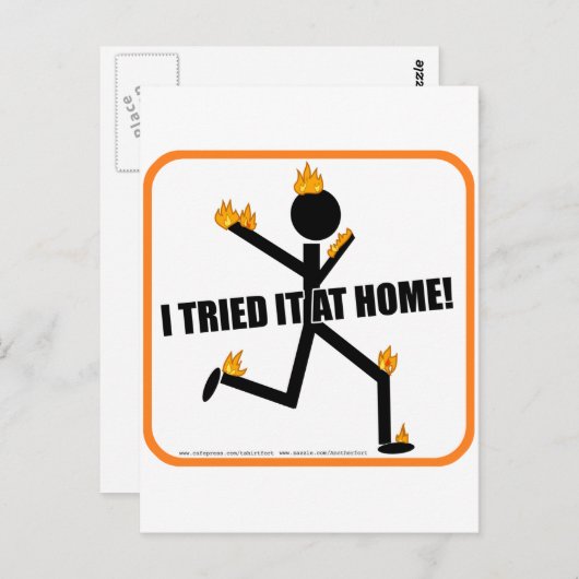 Ik heb het thuis geprobeerd. briefkaart (Voorkant / Achterkant)