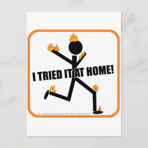 Ik heb het thuis geprobeerd. briefkaart