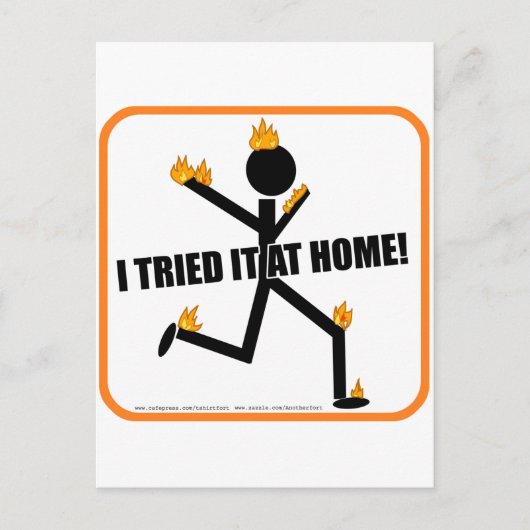 Ik heb het thuis geprobeerd. briefkaart (Voorkant)