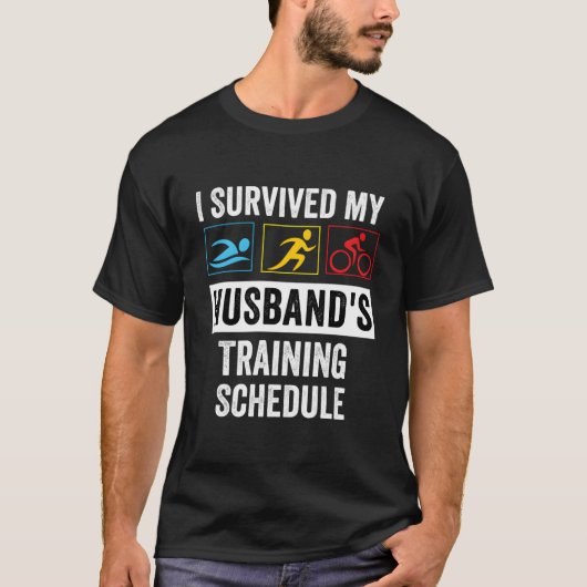 Ik heb het trainingsprogramma van mijn man overlee t-shirt (Voorkant)