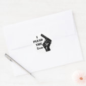 Ik heb het tweede amendement ingediend, Pistool Ronde Sticker (Envelop)