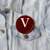 Ik heb het vaccin Covid-19 Dark Burgundy Red Ronde Button 7,6 Cm (In situ)