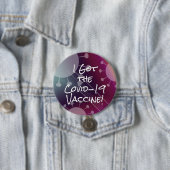 Ik heb het vaccin Covid-19 Passionfruit Ombre. Ronde Button 7,6 Cm (In situ)