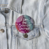 Ik heb het vaccin Covid-19 Passionfruit Ombre. Ronde Button 7,6 Cm (In situ)