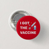 "Ik heb het vaccin" - Stop het virus Ronde Button 3,2 Cm (Voorkant /achterkant)