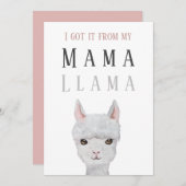 Ik heb het van mijn mama Llama-Moederdag Feestdagenkaart (Voorkant / Achterkant)