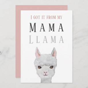 Ik heb het van mijn mama Llama-Moederdag Feestdagenkaart