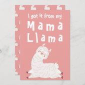 Ik heb het van mijn mama Llama-Moederdag Feestdagenkaart (Voorkant / Achterkant)