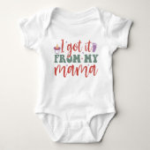 Ik heb het van mijn moeder gekregen - Baby Boy Bod Romper (Voorkant)