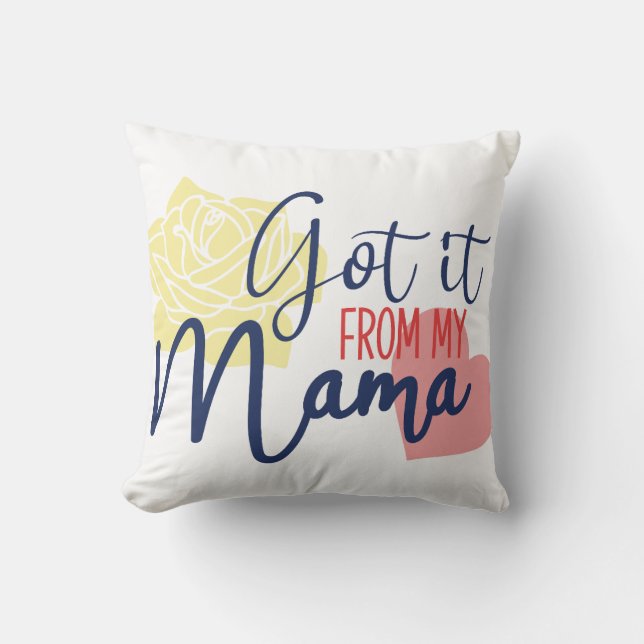 Ik heb het van mijn moeder kussen (Voorkant)