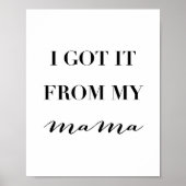 Ik heb het van mijn moeder. poster (Voorkant)