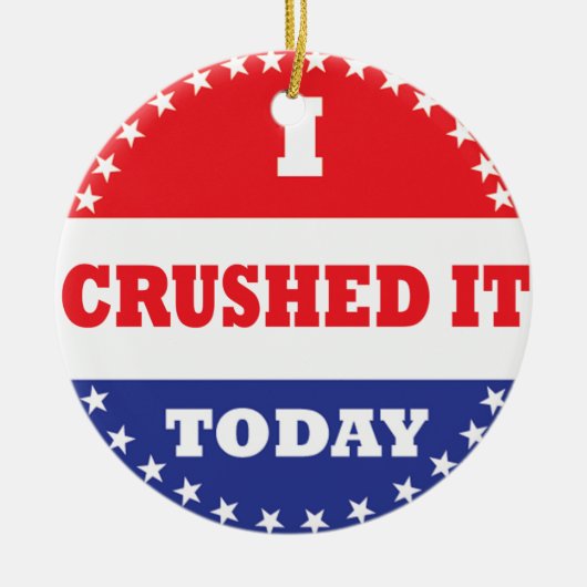 Ik heb het vandaag verknald keramisch ornament (Voorkant)