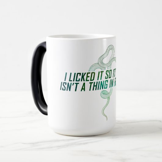 "Ik heb het verklikt, dus het is mijn Magische Mok (Voorkant links)