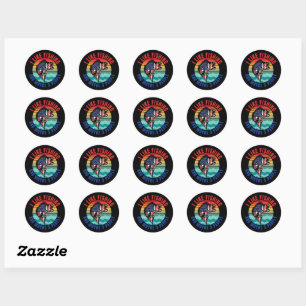 IK HEB HET VISSEN GEMOED EN MISSCHIEN 3 MENSEN RONDE STICKER