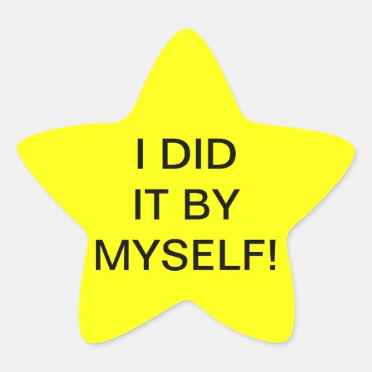 IK HEB HET ZELF GEDAAN! -ster stickers (Voorkant)