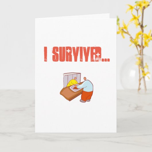 Ik heb het ziekenhuis overleefd kaart (Gele Bloem)